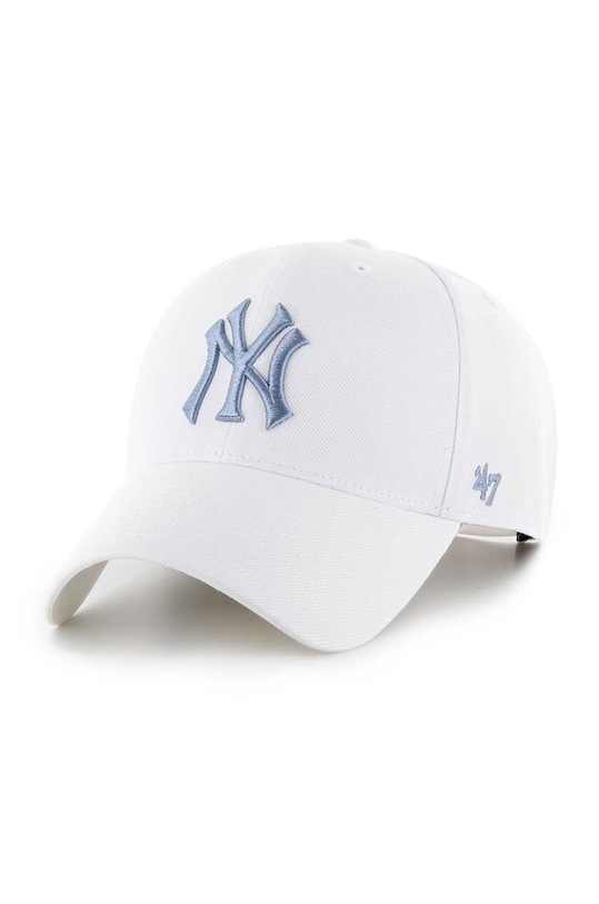 Καπέλο 47 brand MLB New York Yankees με μείγμα μαλλιού λευκό B.MVPSP17WBP.WHN