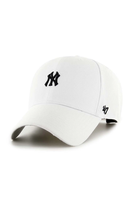 47 brand czapka z daszkiem MLB New York Yankees z domieszką wełny biały B.BRMPS17WBP.WHA