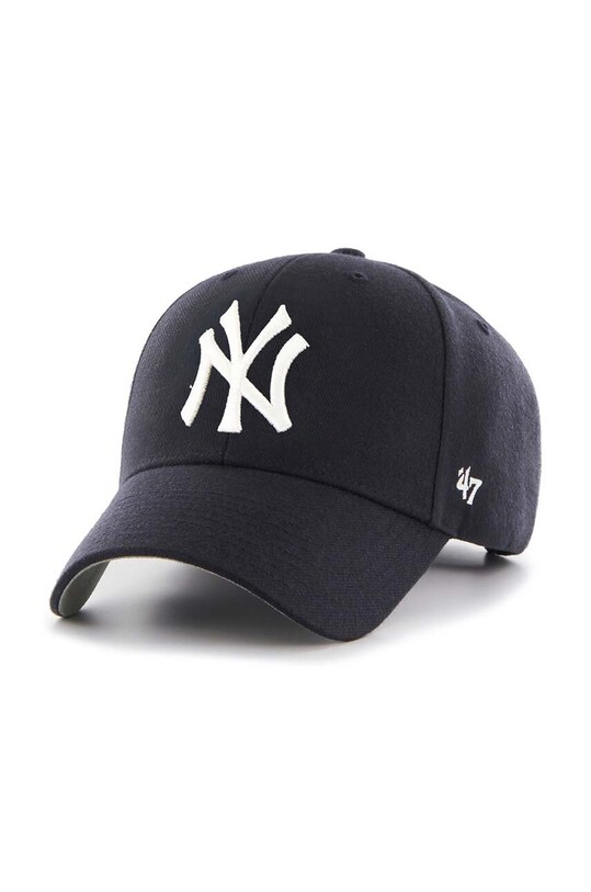 47 brand czapka z daszkiem MLB New York Yankees z domieszką wełny granatowy B.MVP17WBV.NYB