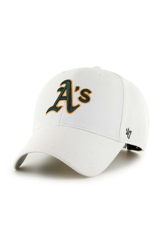 47 brand sapca MLB Oakland Athletics cu un amestec de lana alb B.MVP18WBV.WHA