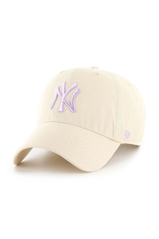 47 brand czapka z daszkiem MLB New York Yankees z domieszką wełny beżowy B.NLRGW17GWS.NTP