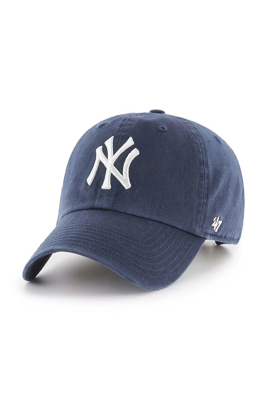 Хлопковая кепка 47 brand MLB New York Yankees аппликация тёмно-синий B.RGW17GWS.NY