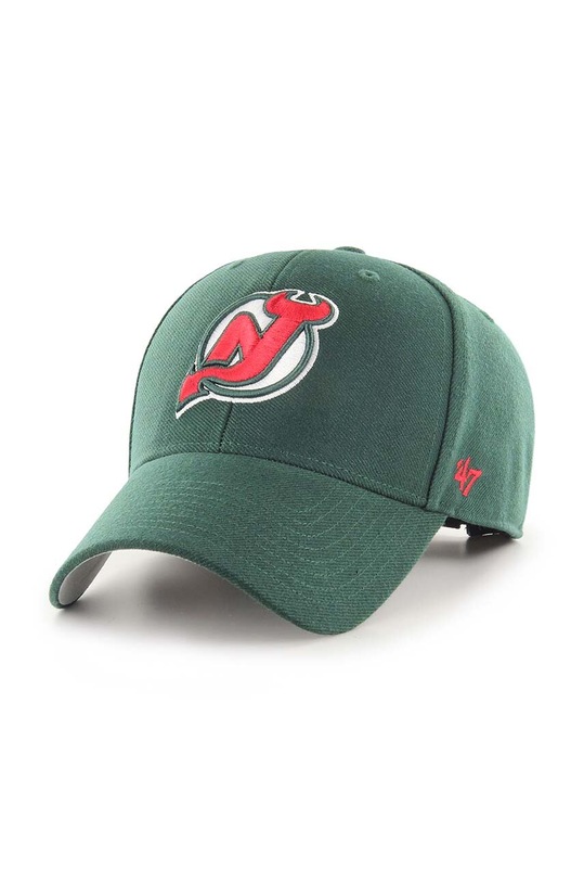 47 brand czapka z daszkiem NHL New Jersey Devils z domieszką wełny zielony HVIN.MVP11WBV.DG82
