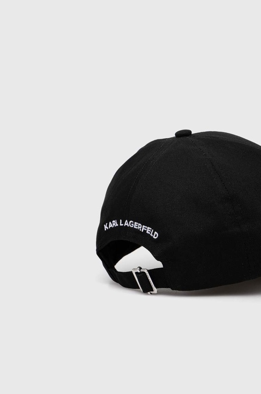 Doplňky Bavlněná baseballová čepice Karl Lagerfeld 245W3403 černá