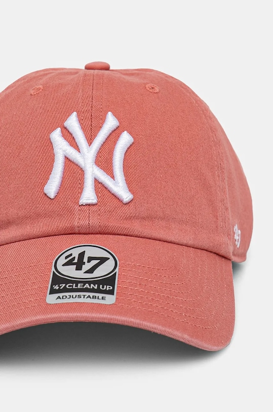 47 brand czapka z daszkiem bawełniana MLB New York Yankees B.RGW17GWS.IR różowy AA00