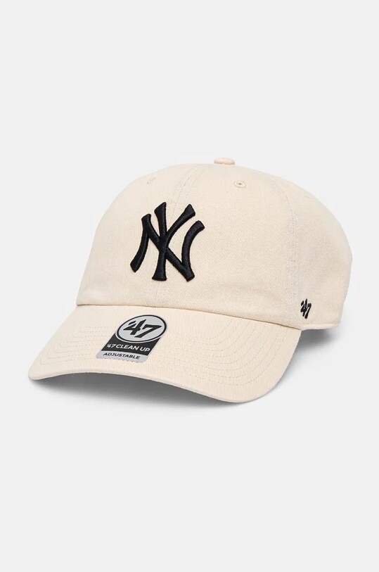 47 brand șapcă de baseball din bumbac MLB New York Yankees bumbac bej B.RGW17GWS.NTB