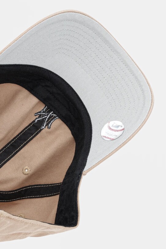 47 brand șapcă de baseball din bumbac MLB New York Yankees bej B.BSRNR17GWS.KHA