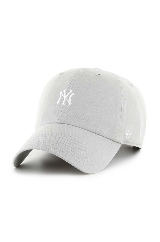 47 brand șapcă de baseball din bumbac MLB New York Yankees bumbac gri B.BSRNR17GWS.GYB