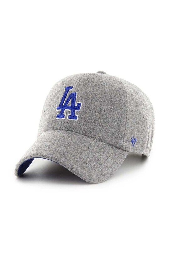 47 brand cappello con visiera in cotone MLB Los Angeles Dodgers lana grigio B.CHSCU12WIS.GY