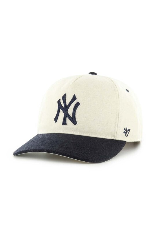 47 brand czapka z daszkiem MLB New York Yankees z domieszką wełny beżowy B.CHSHT17WIP.NT