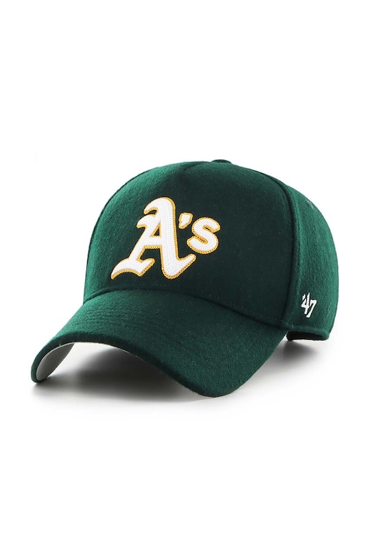 47 brand czapka z daszkiem z domieszką wełny MLB Oakland Athletics z domieszką wełny zielony B.CHSMD18WIS.DG