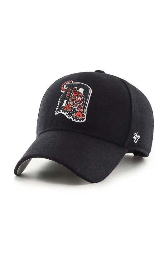 Čepice s vlněnou směsí 47 brand MLB Detroit Tigers s příměsí vlny černá BCPTN.CHSMS09WIP.BK94