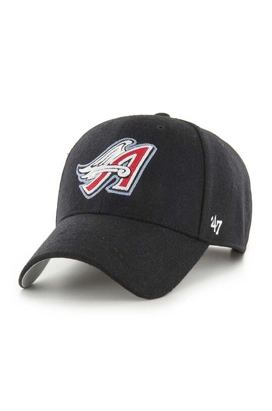 Шерстяная кепка 47 brand MLB Los Angeles Dodgers шерсть чёрный BCPTN.CHSMS04WIP.BK97