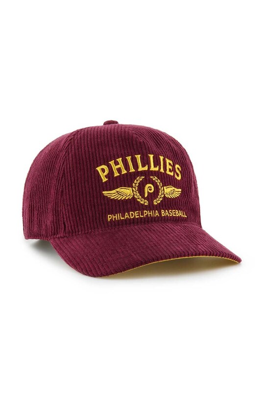 Вельветовая кепка 47 brand MLB Philadelphia Phillies бордо B.SKYLC19EWP.CA