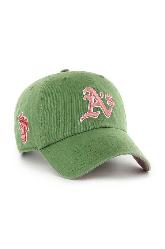 Bavlněná baseballová čepice 47 brand MLB Oakland Athletics B.DBLUN18GWS.FF zelená AA00