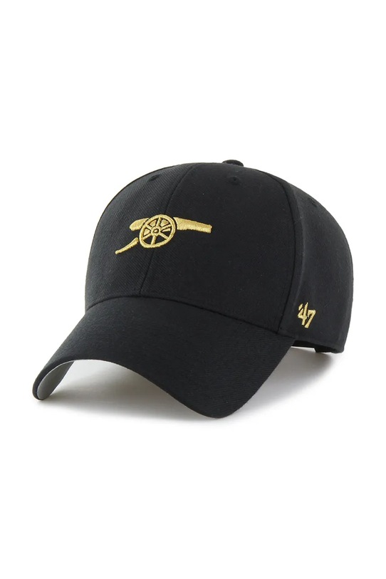 Čepice s vlněnou směsí 47 brand Arsenal FC s příměsí vlny černá EPL.MTLCS30WBP.BK