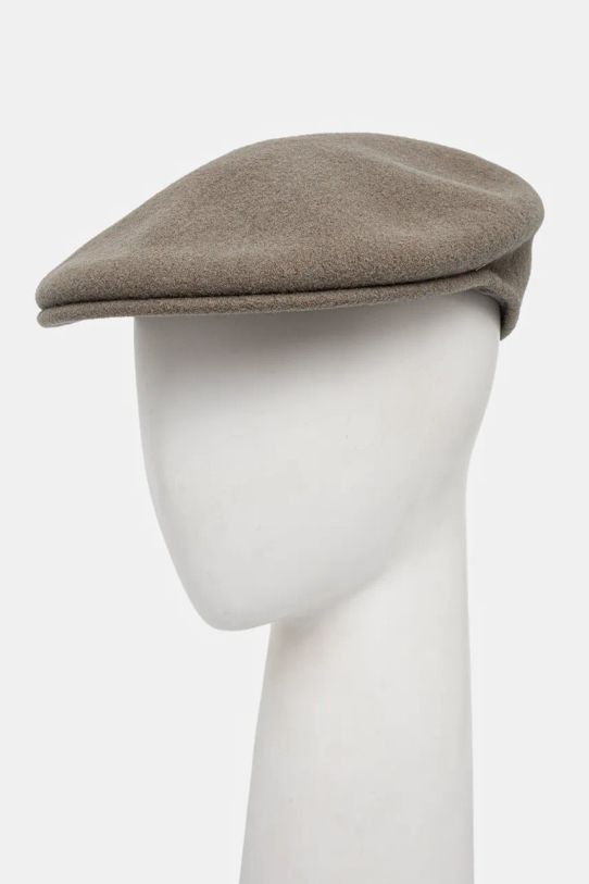 Vlněná čepice Kangol 504 vlna šedá 0258BC.WG036