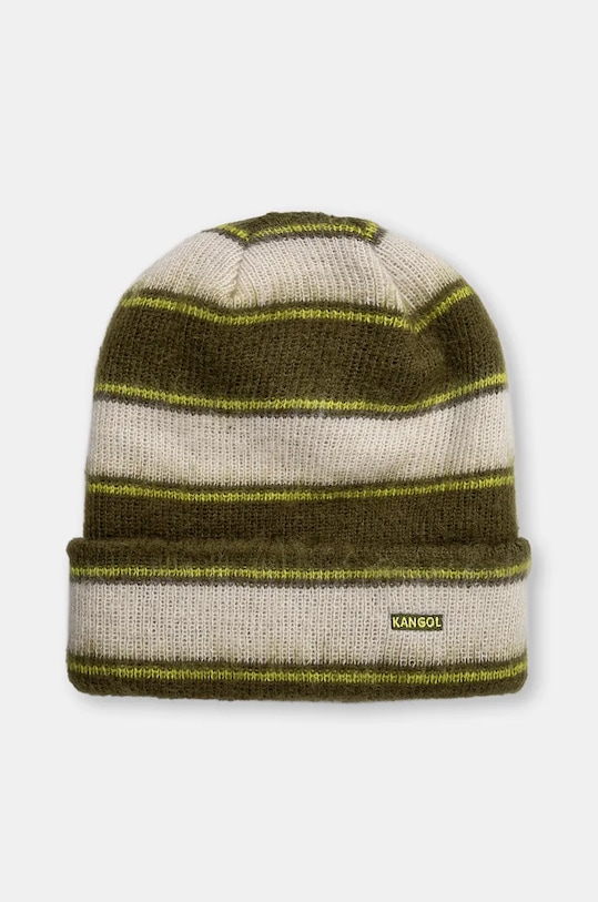 Kangol berretto FUZZY STRIPE a maglia pesante verde K3725.SK301