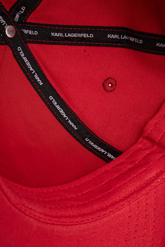 Хлопковая кепка Karl Lagerfeld IKON красный A1W33037