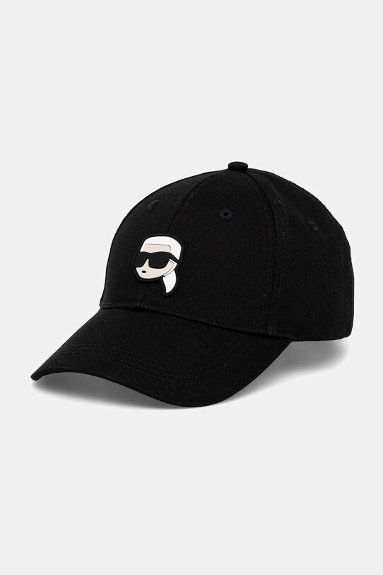 Karl Lagerfeld șapcă de baseball din bumbac bumbac negru A1W33037