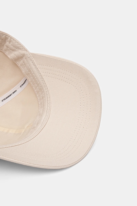 Karl Lagerfeld czapka z daszkiem bawełniana beżowy A2W33060