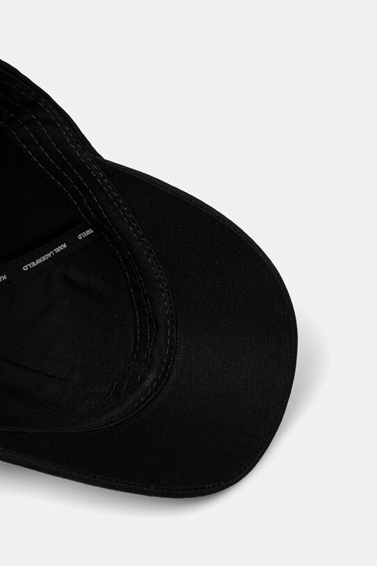 Karl Lagerfeld șapcă de baseball din bumbac negru A2W33061