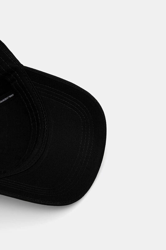 Karl Lagerfeld czapka z daszkiem bawełniana czarny A2W33062