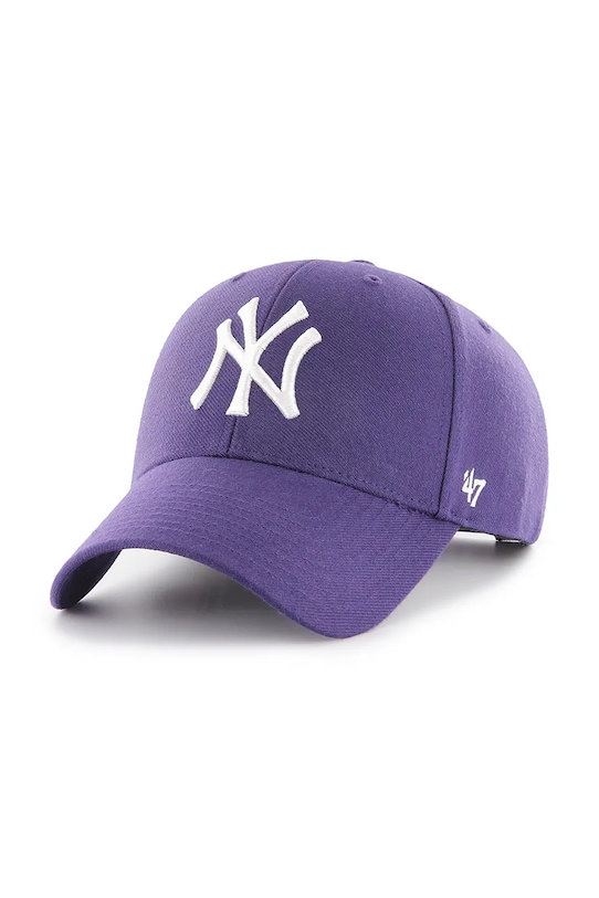 Кепка 47 brand MLB New York Yankees с добавлением шерсти фиолетовой B.MVPSP17WBP.PP