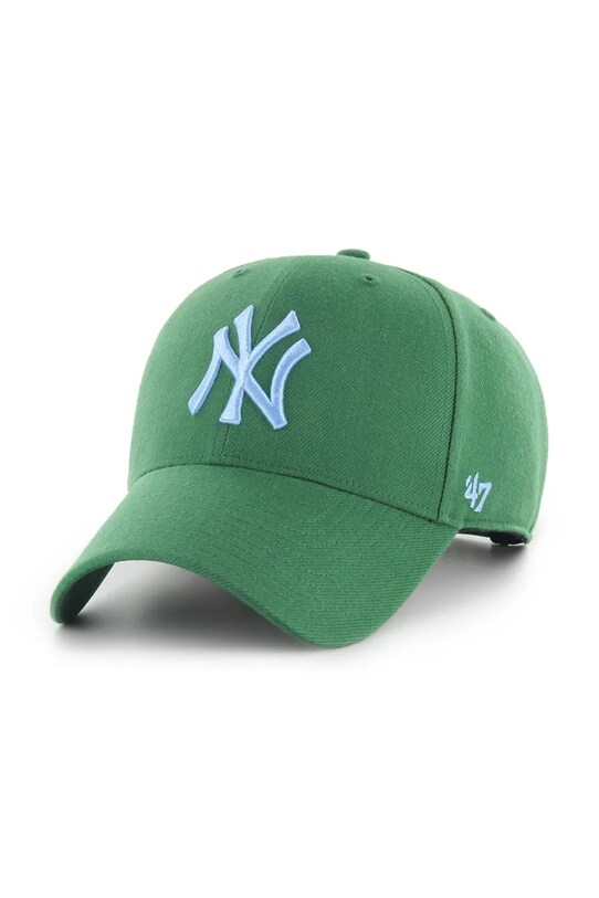 47 brand czapka z daszkiem MLB New York Yankees z domieszką wełny zielony B.MVPSP17WBP.RNA