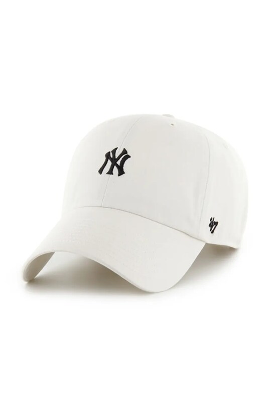 47 brand czapka z daszkiem bawełniana MLB New York Yankees bawełna beżowy B.FNDTN17GWS.SSA