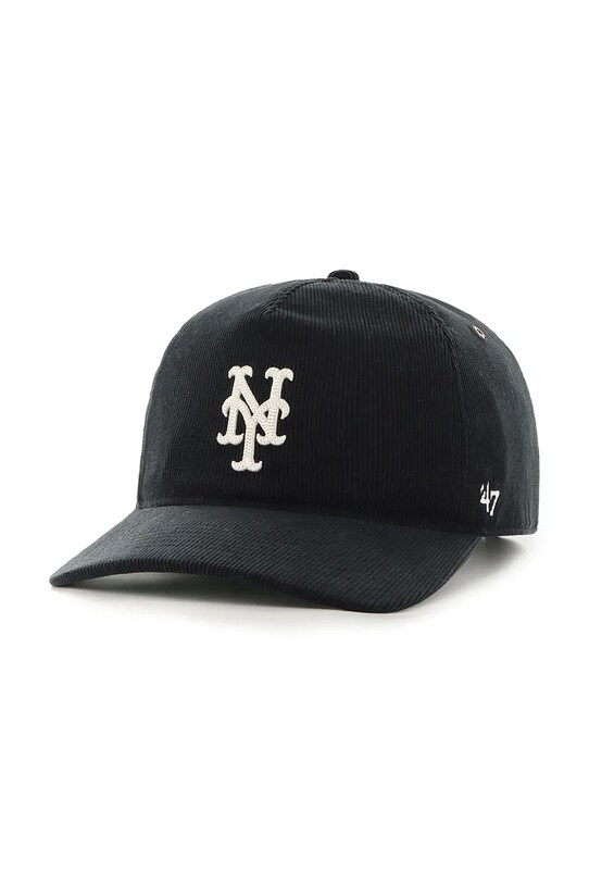 47 brand șapcă de baseball din bumbac MLB New York Mets bumbac negru B.TCDLC16IWP.BK