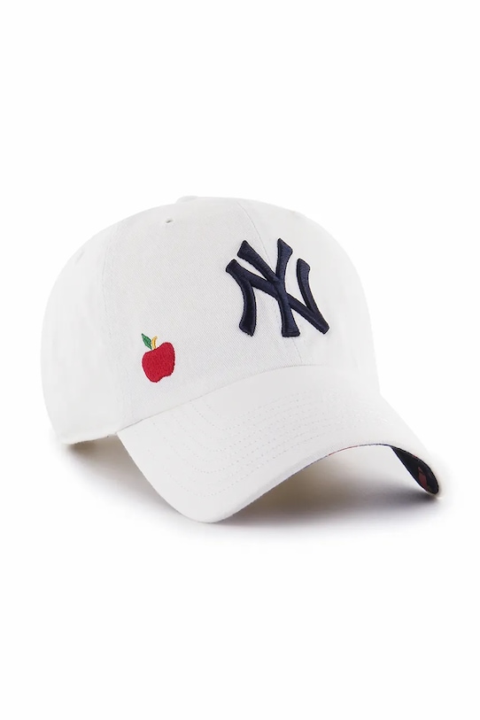 47 brand czapka z daszkiem bawełniana MLB New York Yankees B.CICON17GWS.WH biały AA00
