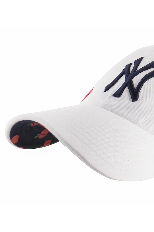 47 brand czapka z daszkiem bawełniana MLB New York Yankees biały B.CICON17GWS.WH