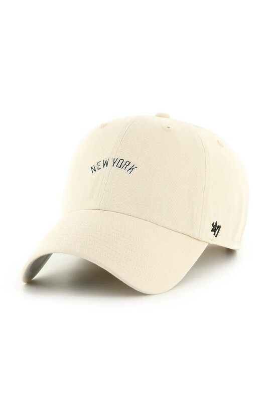 47 brand czapka z daszkiem bawełniana MLB New York Yankees bawełna beżowy B.BSRNS17GWS.NT