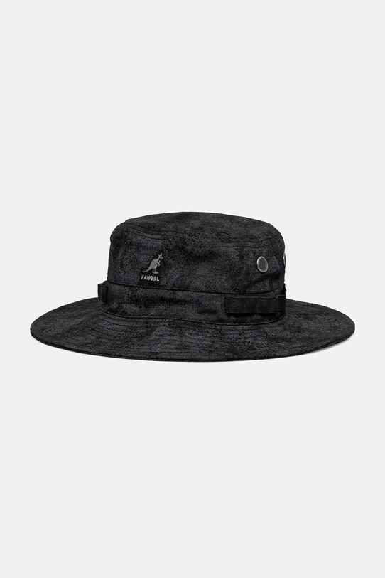 Kangol pălărie din bumbac SALVAGED OUTDOOR bumbac negru K5437.BK001