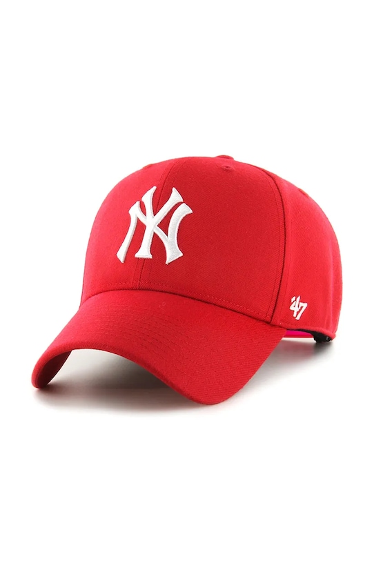 Šiltovka 47 brand MLB New York Yankees s prímesou vlny červená B.MVPSP17WBP.RDB