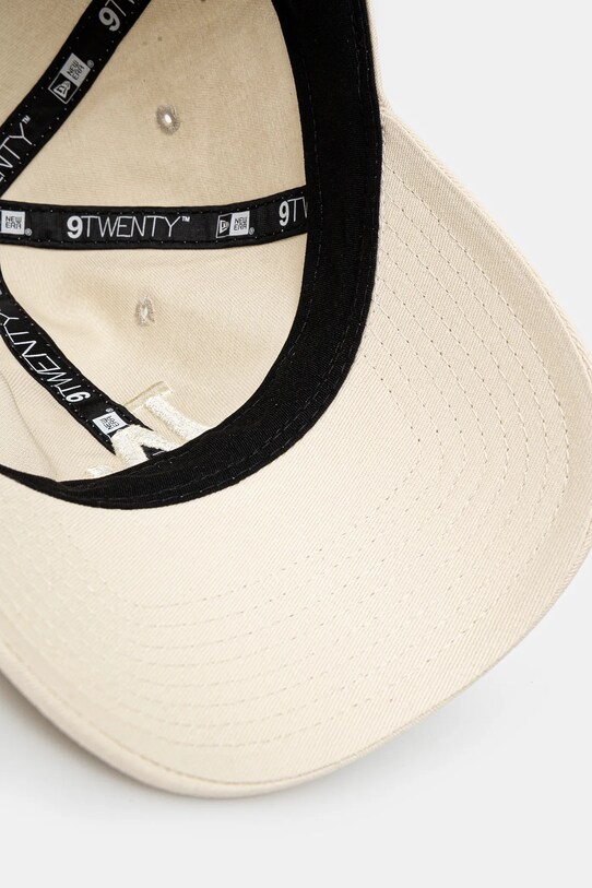 New Era czapka z daszkiem bawełniana beżowy 60471476