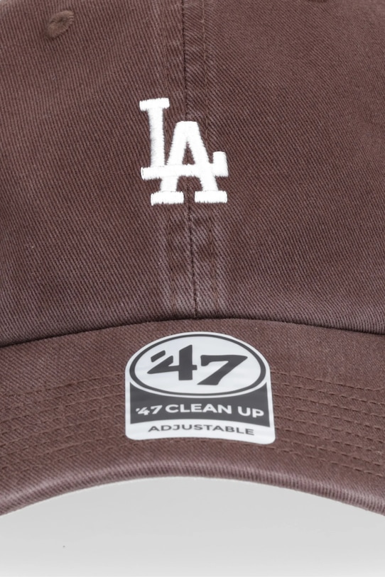 47 brand czapka z daszkiem bawełniana MLB Los Angeles Dodgers B.BSRNR12GWS.BWA brązowy AA00
