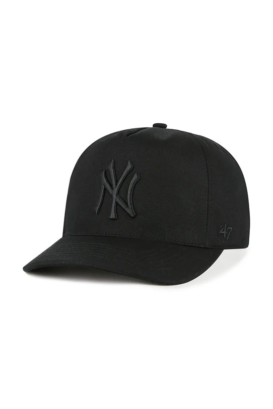47 brand czapka z daszkiem bawełniana MLB New York Yankees aplikacja czarny B.FHTCH17GWP.BKB