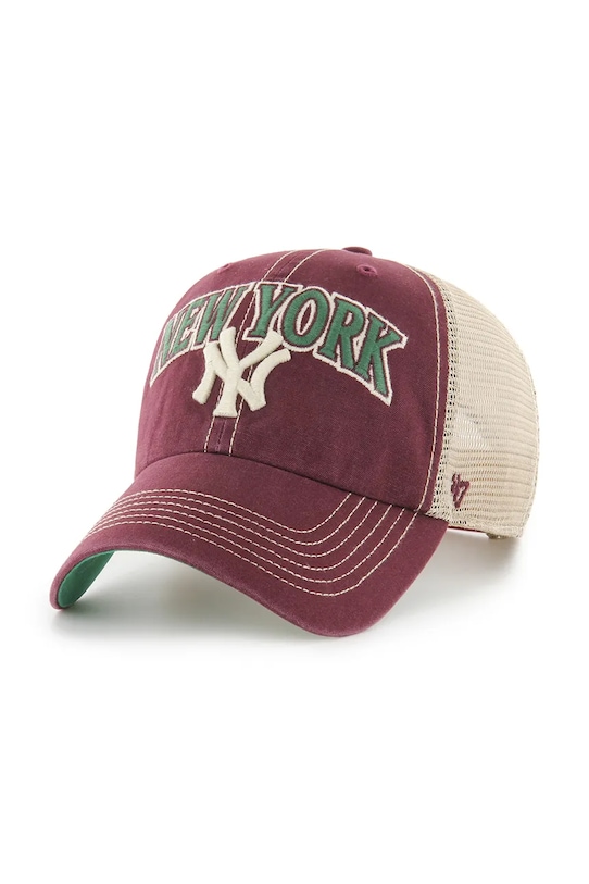 47 brand czapka z daszkiem MLB New York Yankees aplikacja bordowy B.TSCLA17LAP.KM
