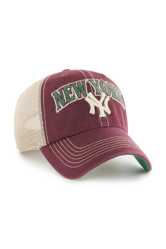 47 brand czapka z daszkiem MLB New York Yankees B.TSCLA17LAP.KM bordowy AA00