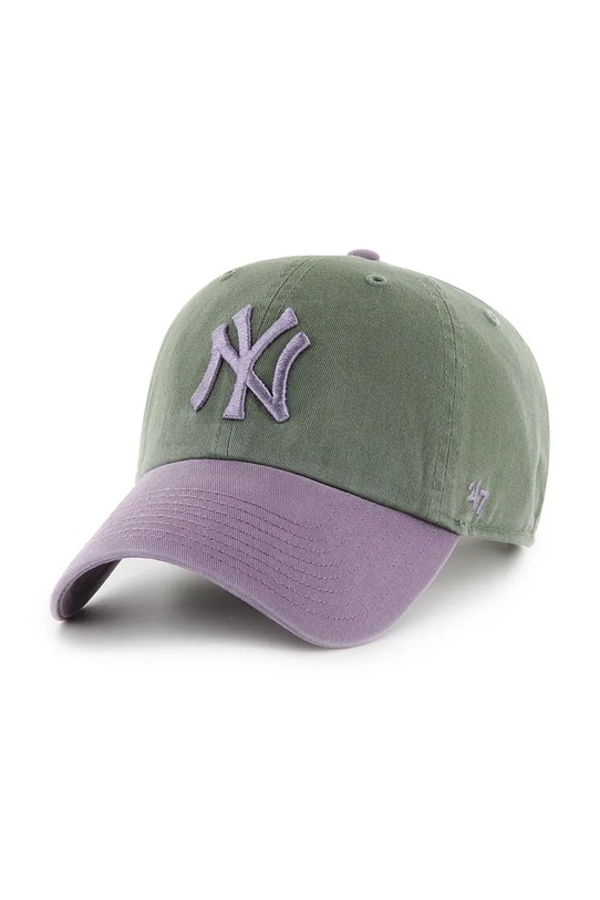 47 brand czapka z daszkiem bawełniana MLB New York Yankees aplikacja zielony B.NLTRG17GWS.MS