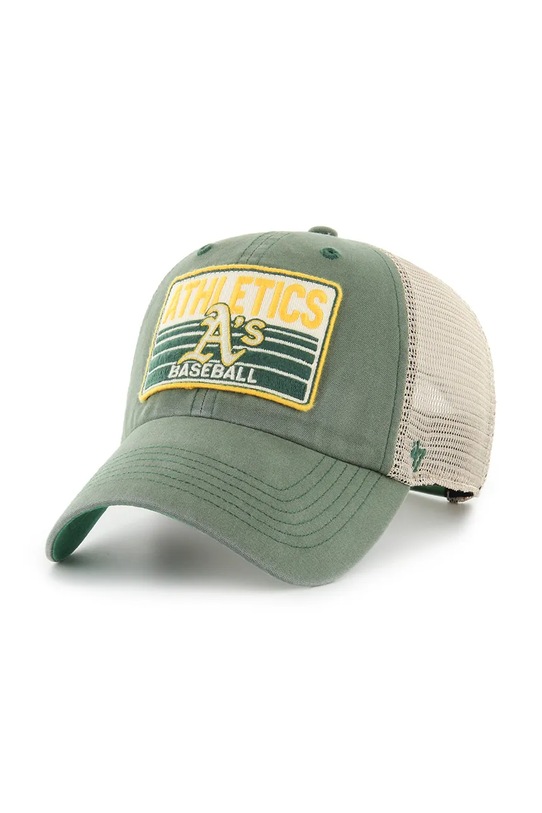 47 brand czapka z daszkiem MLB Oakland Athletics Four Stroke aplikacja zielony B.FRSTK18BXP.BTB