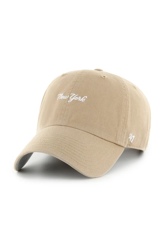 47 brand czapka z daszkiem bawełniana MLB New York Yankees aplikacja zielony B.BSRNS17GWS.KH