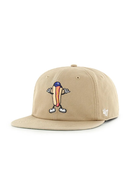 47 brand czapka z daszkiem bawełniana MLB Los Angeles Dodgers aplikacja zielony B.CARRL12GWP.KH