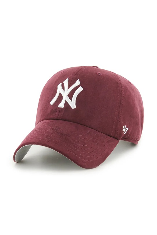 47 brand czapka z daszkiem MLB New York Yankees aplikacja bordowy B.BPSDE17USS.KM