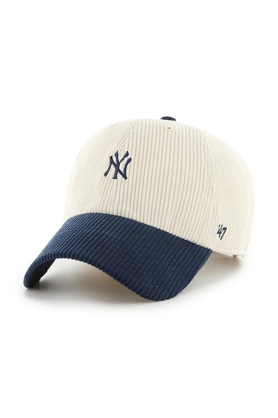 47 brand czapka z daszkiem sztruksowa MLB New York Yankees aplikacja beżowy B.TCBRT17EWS.NTA