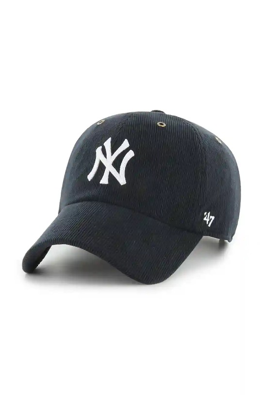 47 brand czapka z daszkiem sztruksowa MLB New York Yankees aplikacja czarny B.TCDCU17IWS.BK