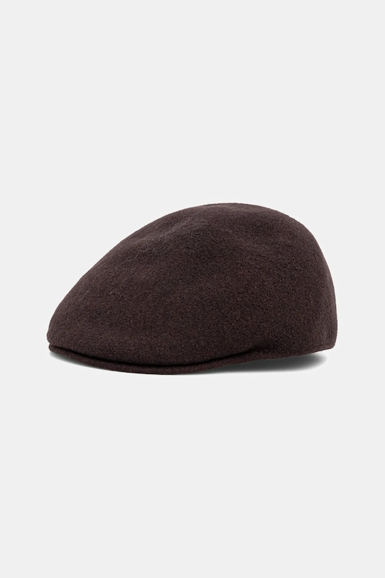 Kangol kaszkiet z wełną SEAMLESS WOOL 507 z dodatkiem wełny brązowy K0875FA.ES220