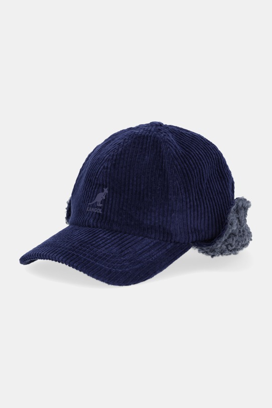 Kangol czapka z daszkiem bawełniana EARFLAP bawełna granatowy K5470.HI501